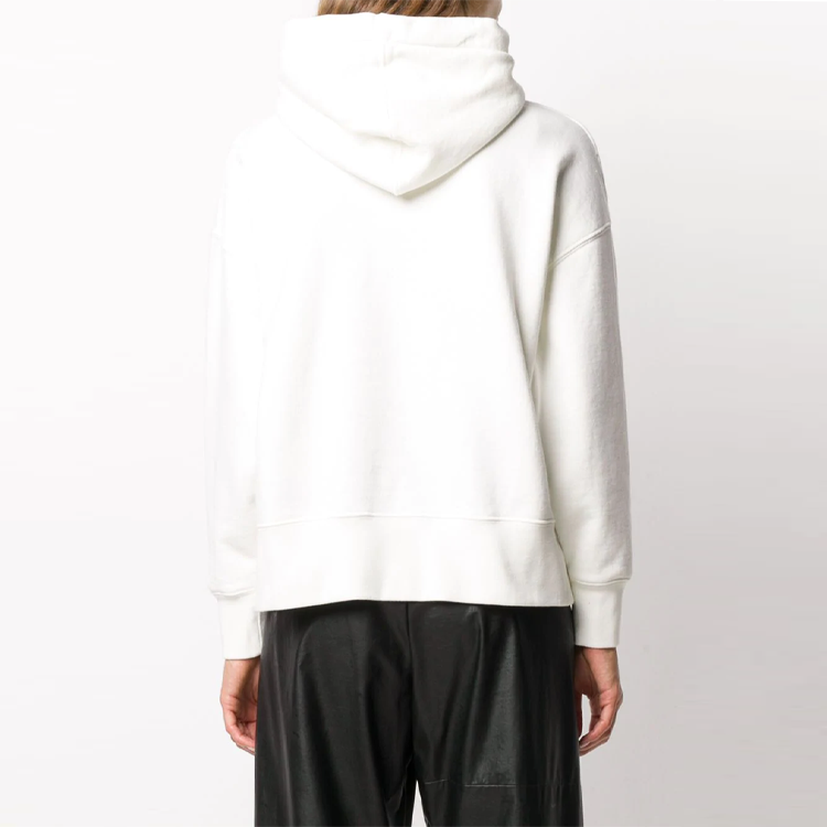 (WMNS) هودي قطني من Palm Angels Broken Bear باللون الأبيض PWBB023F20FLE0030360