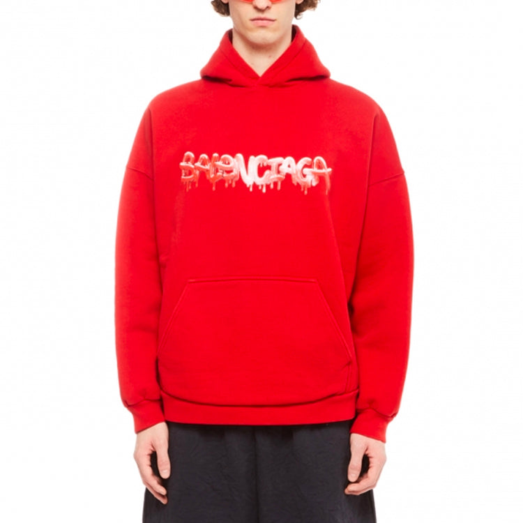 Balenciaga SS22 Logo Hoodie 'Red' 674986TLVF26407