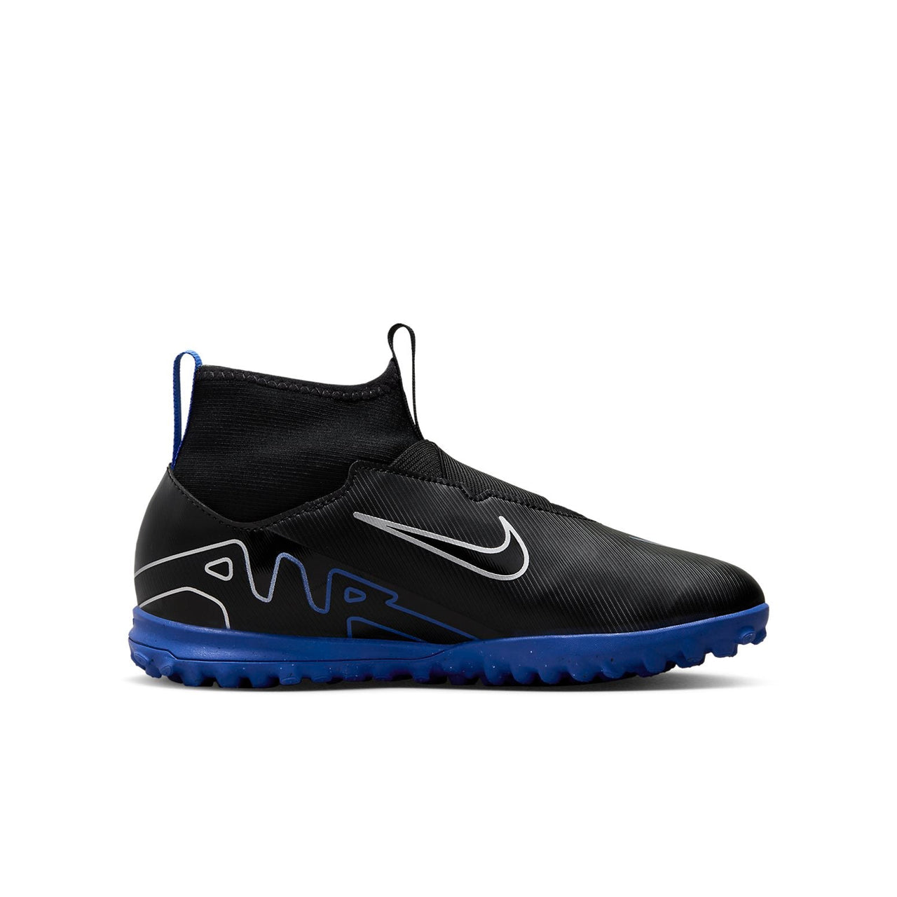 (GS) Nike Jr. Mercurial Superfly 9 Academy TF High 'Black Hyper Royal' DJ5616-040
