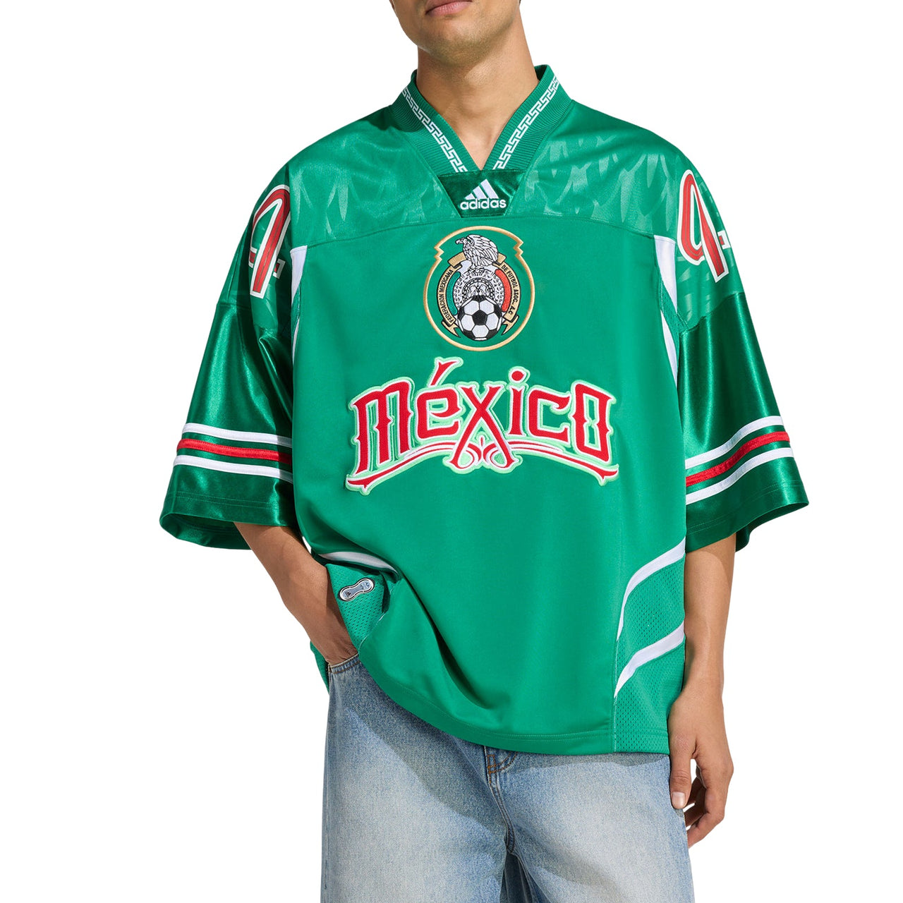 adidas Bringbacks Remixed Mexico Jersey Asia Sizing 'Bold Green' KD5986