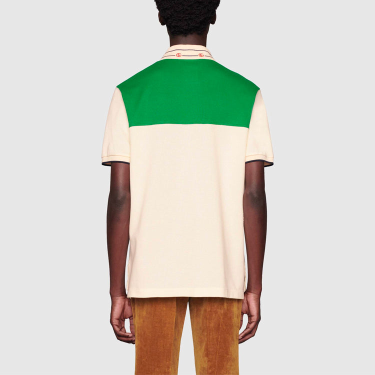 Gucci SS21 Collar Logo Polo 'Bone Green' 645259-XJC6J-9063
