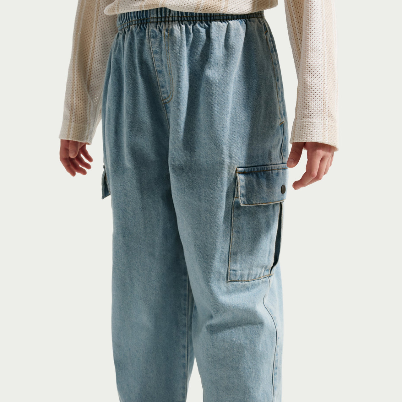 (GS) Nike Sportswear Collection Windrunner Denim Cargo Pants 'Light Armory Blue' IO0197-440