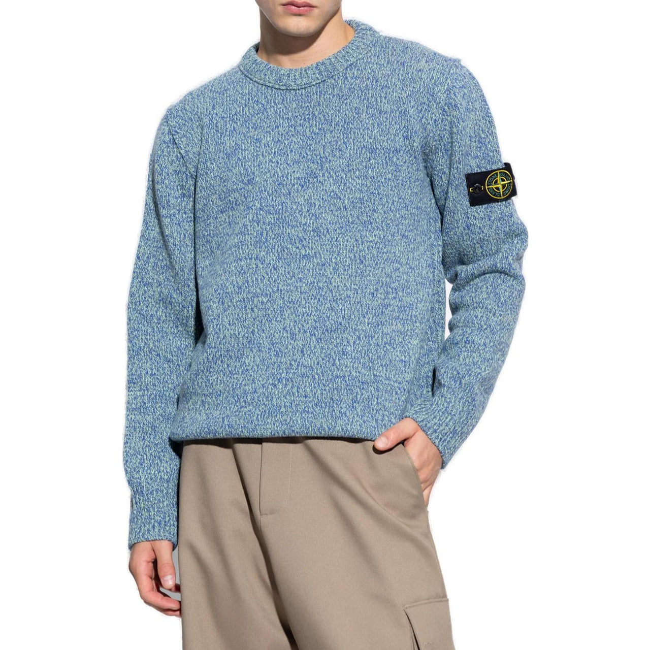 STONE ISLAND Crewneck Sweatshirt 'Bright Blue' 7915515A4-V0022