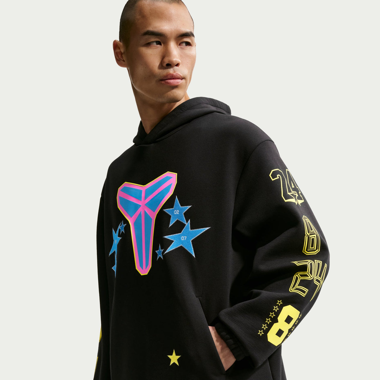 Nike Kobe Fleece Pullover Basketball Hoodie 'Black Sonic Yellow' IO0296-010