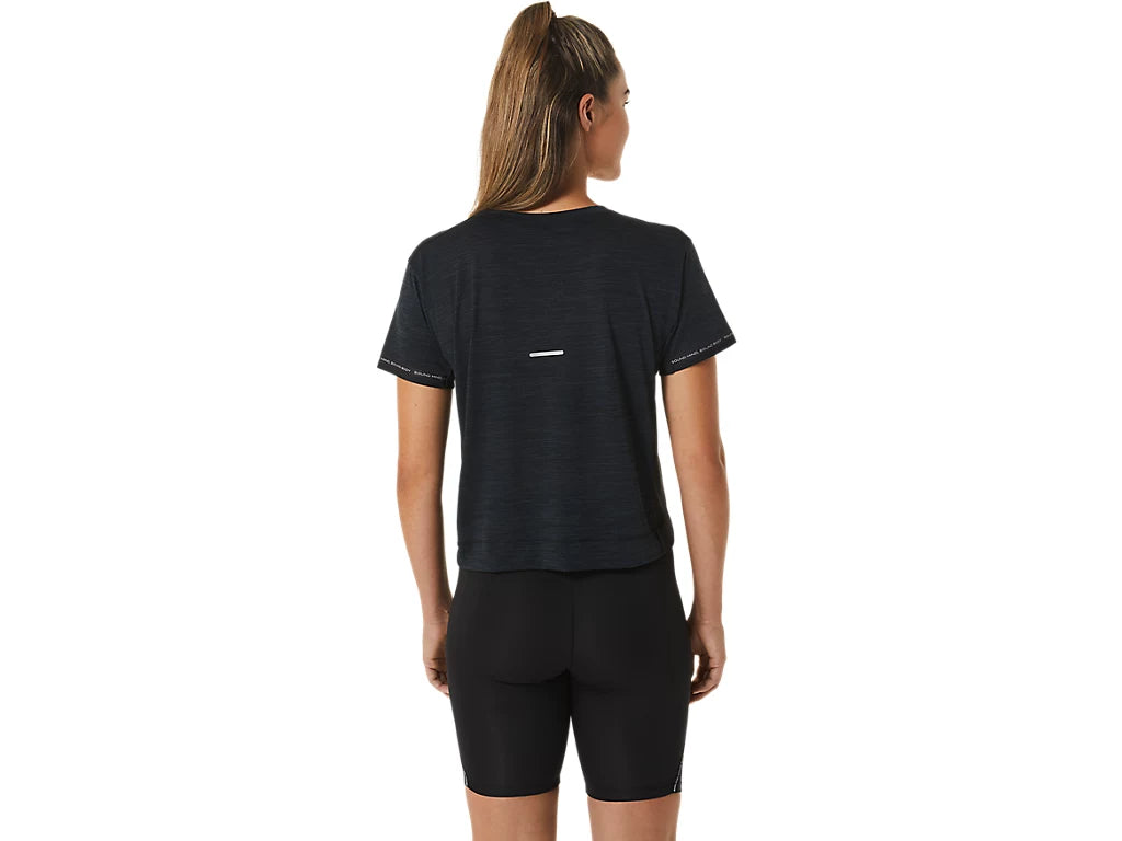 (WMNS) ASICS Race Crop Top 'Performance Black Charcoal Grey' 2012C294-002