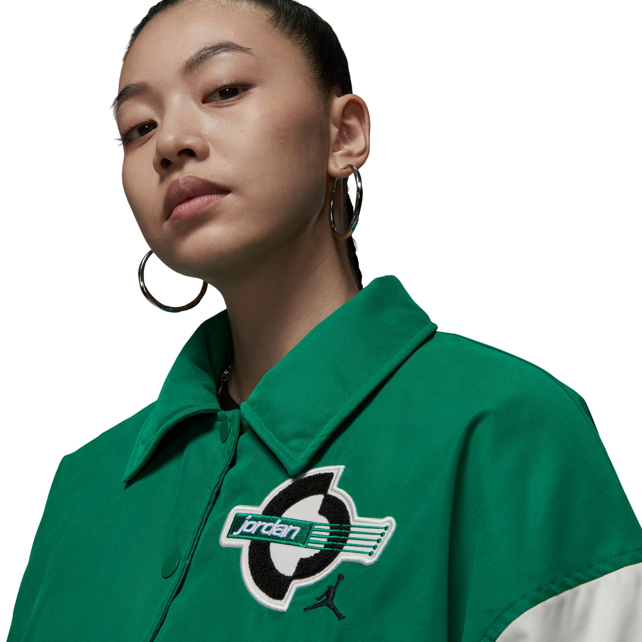 (WMNS) Air Jordan Brooklyn Therma-Fit Varsity Jacket 'Malachite Sail' HV0404-365