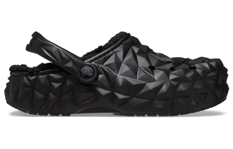 (WMNS) Crocs Classic Clog Lined Geometric Shoes 'Black' 210069-001