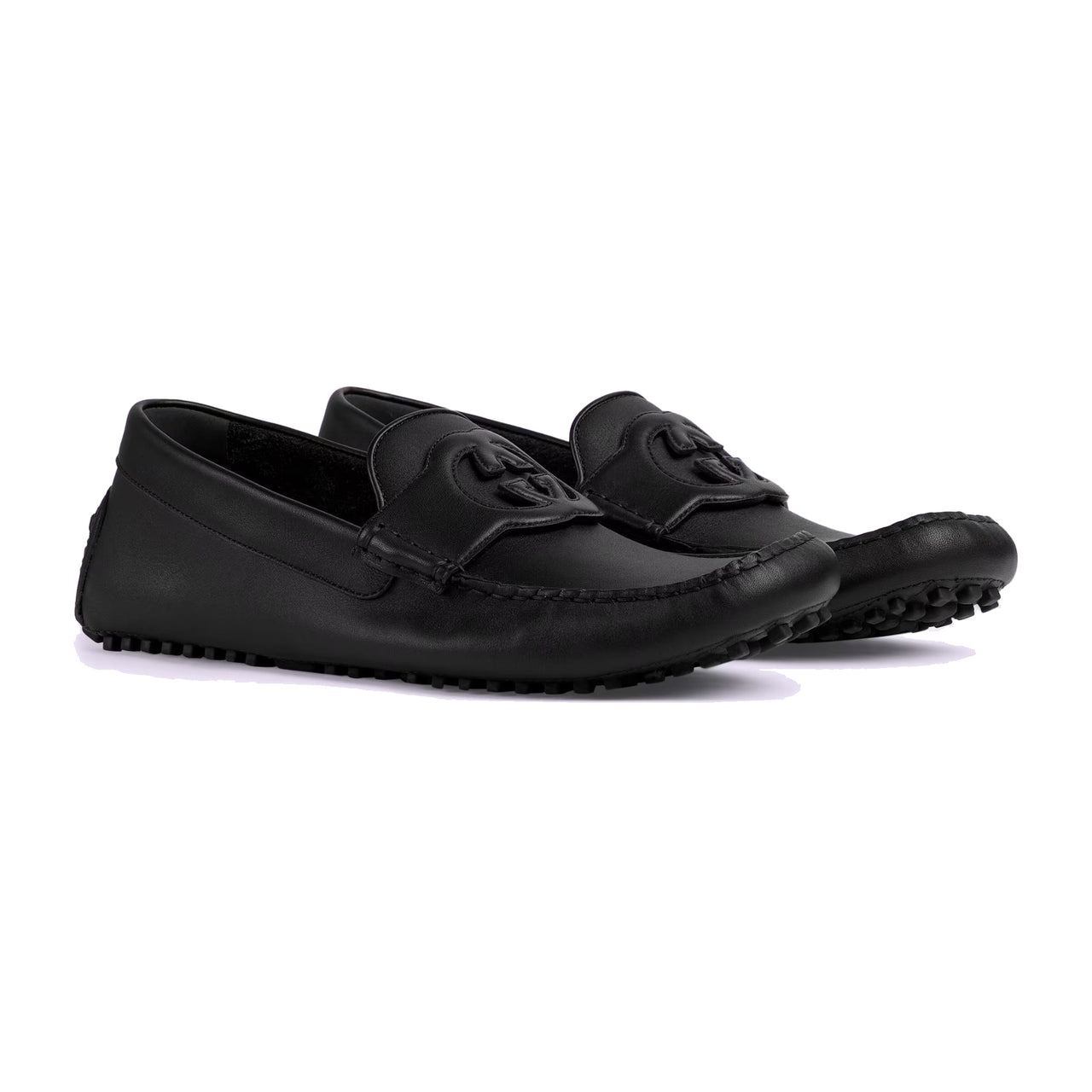 Gucci Leather Driver Shoes 'Black' 730148-1XH60-1000