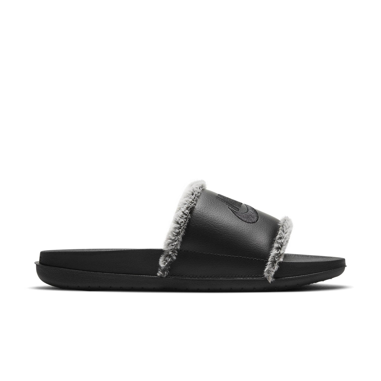 (WMNS) Nike OffCourt Leather Slide 'Black Fur' CV7964-001