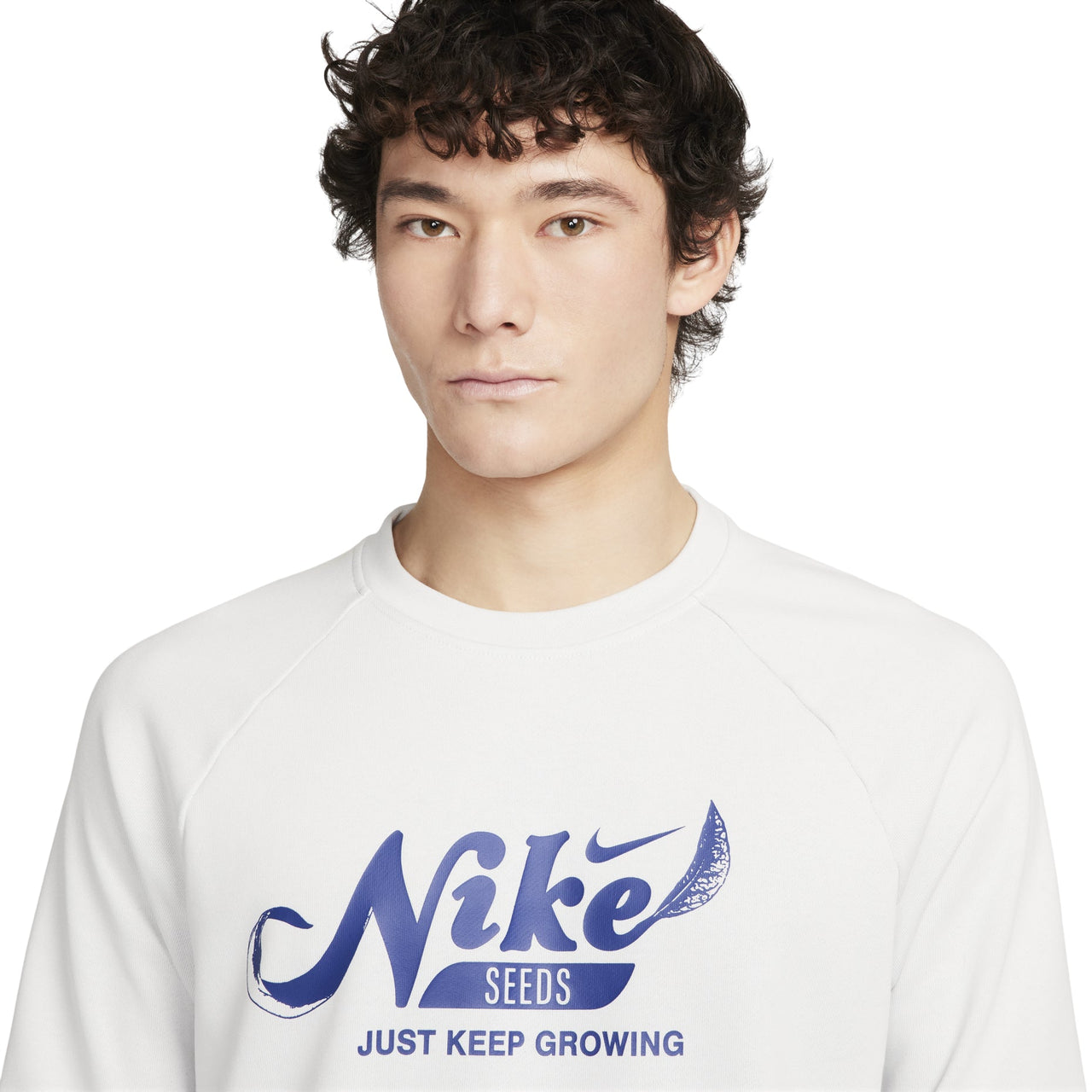 Nike Dri-FIT Fleece Fitness Crewneck Sweatshirt Asia Sizing 'Photon Dust Blue' FN3290-025