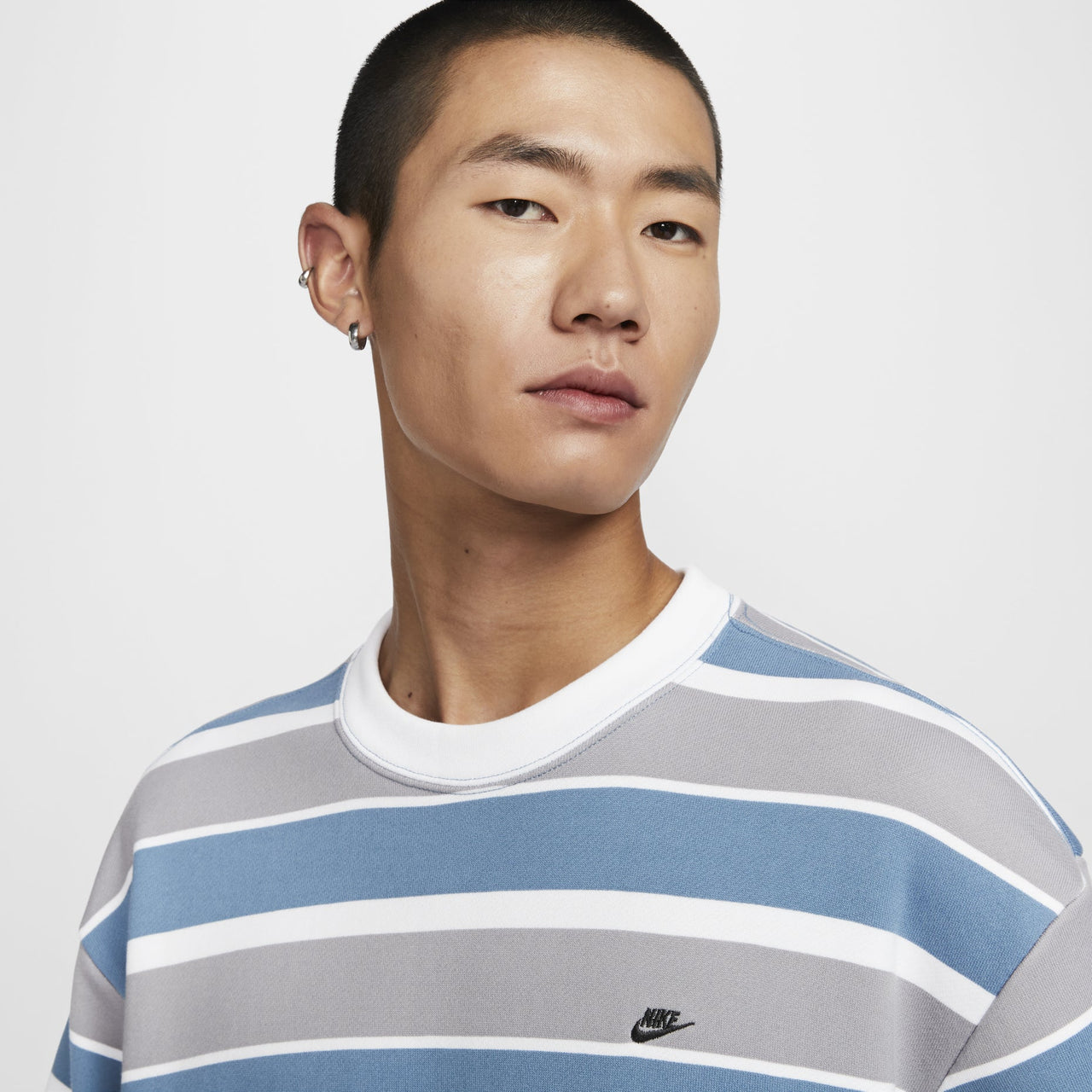 Nike Sportswear French Terry T-Shirt Asia Sizing 'Aegean Storm White' HJ6781-429