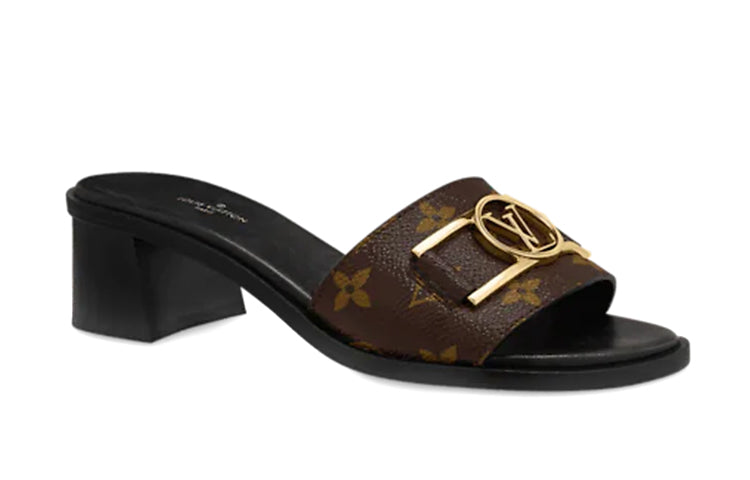 (WMNS) LOUIS VUITTON Lock It Slides 'Brown Monogram with Gold Plate' 1A660E