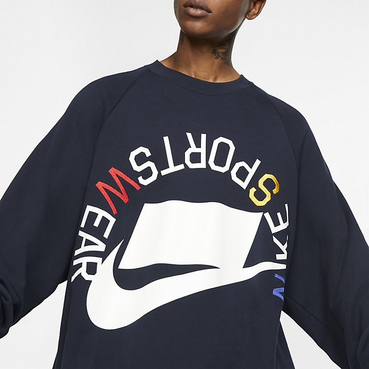 Nike Sportswear Nsw French Terry Crew 'Dark Obsidian' AR1622-475