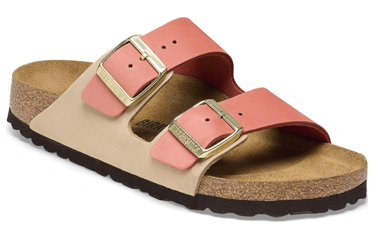 Birkenstock Arizona Nubuk Leather Narrow Fit 'Mars Red/ Sandcastle' 1025727