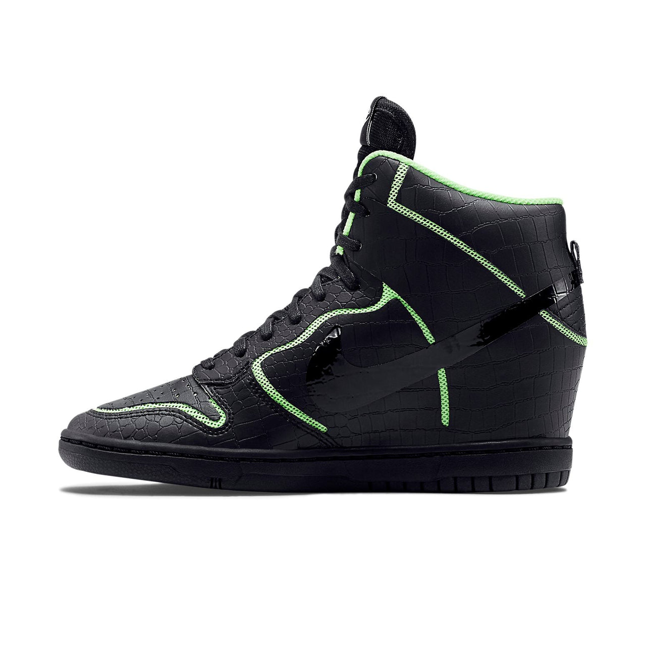(WMNS) Nike Dunk High 'Black Green' 705488-001