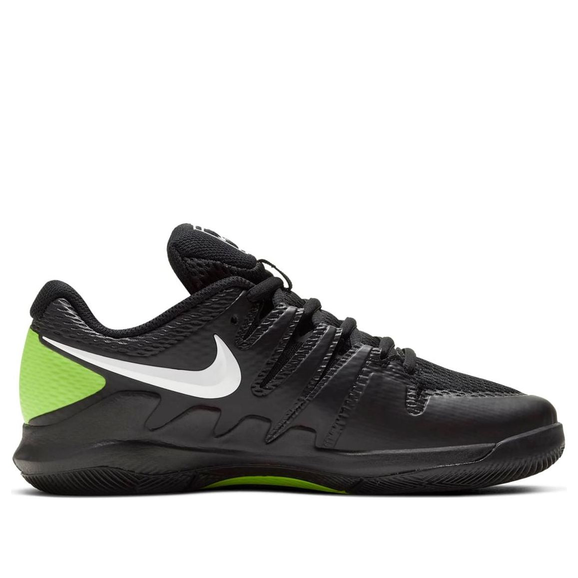 (GS) Nike Court Jr Vapor X 'Black White Green' AR8851-009