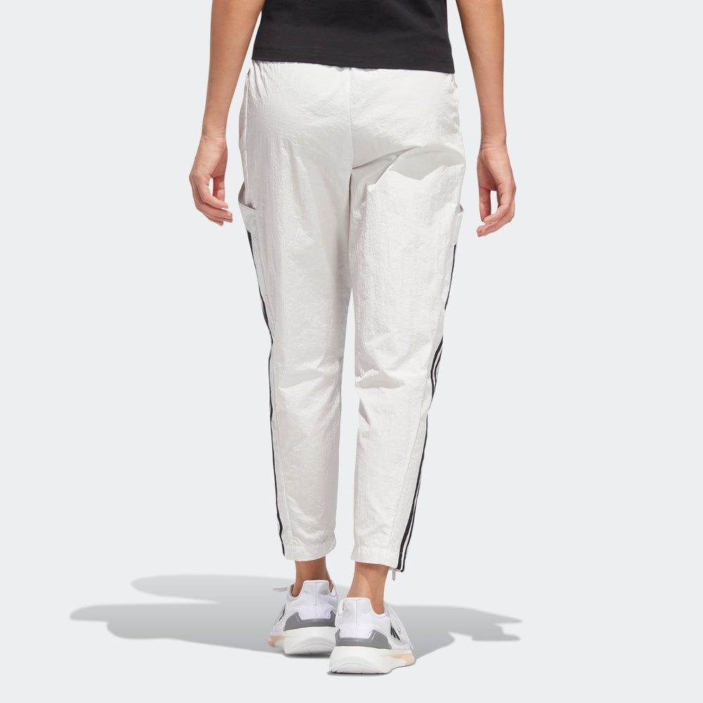 (WMNS) adidas Ust Woven Pants 'White Black' HE9991