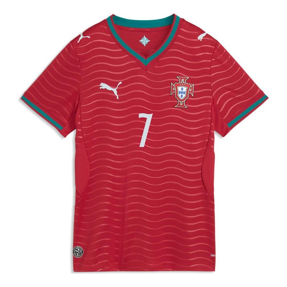 (WMNS) PUMA Cristiano Ronaldo Portugal 2026 Home Player Jersey 'Club Red Green Lagoon' 788143-77