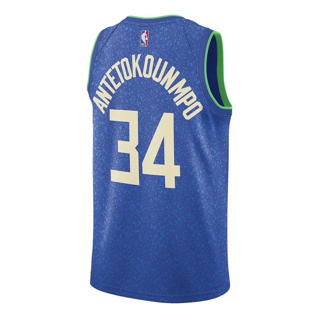 قميص Nike Dri-FIT NBA Swingman 2023/24 City Edition 'Milwaukee Bucks Giannis Antetokounmpo' DX8509-407