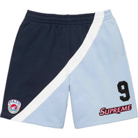Supreme Equpe Sweatshorts 'Black White Teal' SUP-SS24-229