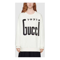 (WMNS) Gucci Crystal '1921 Gucci' Sweatshirt 'White' 617964-XJDZE-9088