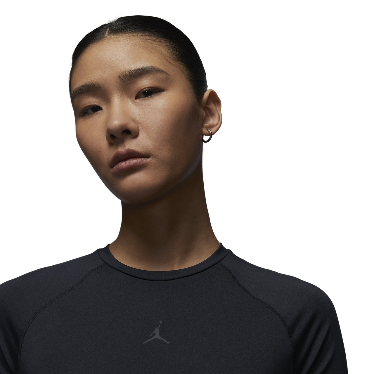 (WMNS) Air Jordan Sport Bodycon Performance T-shirt Asia Sizing 'Black' FV6928-010