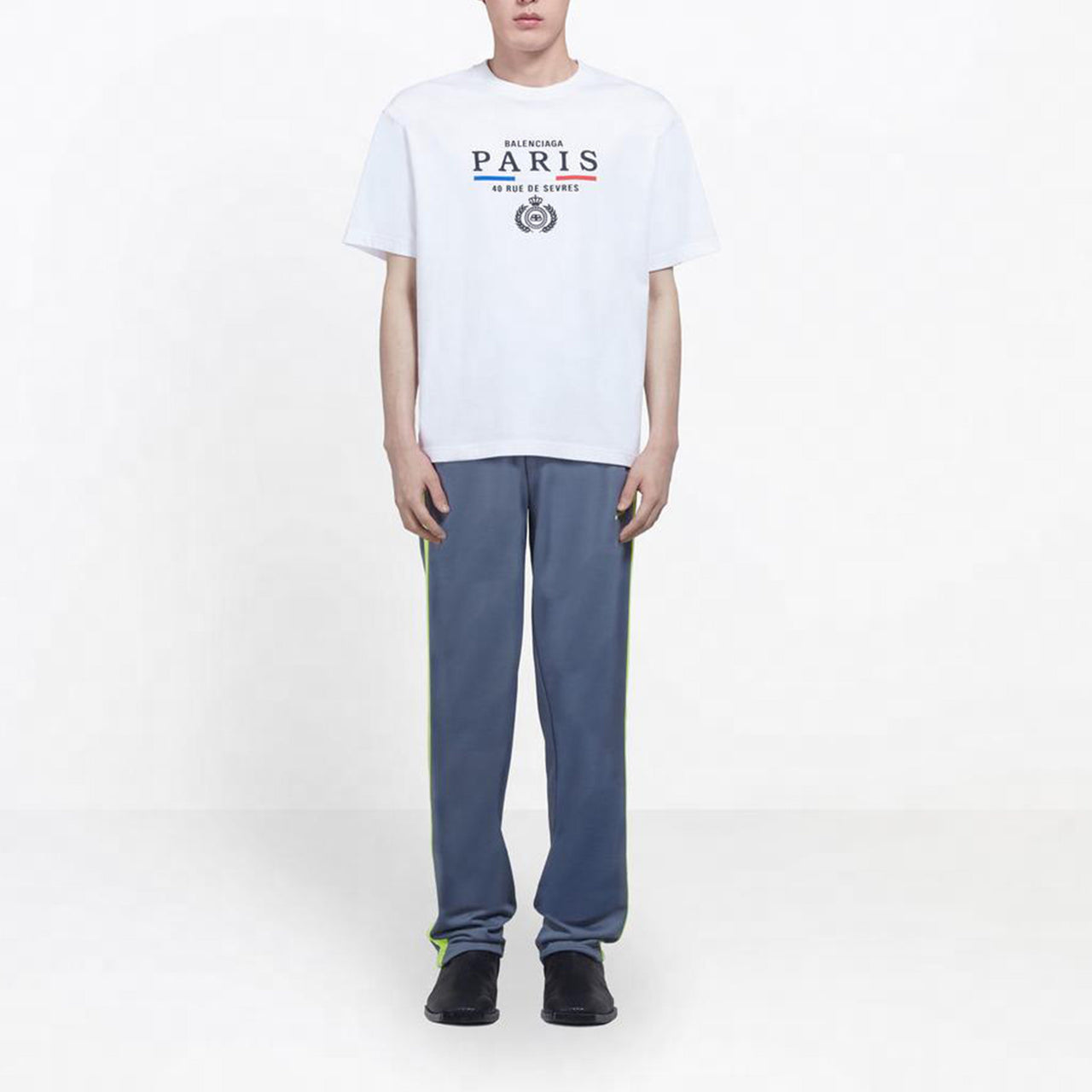 Balenciaga SS20 Paris Flag Regular Paris Tee 594579TGV489000