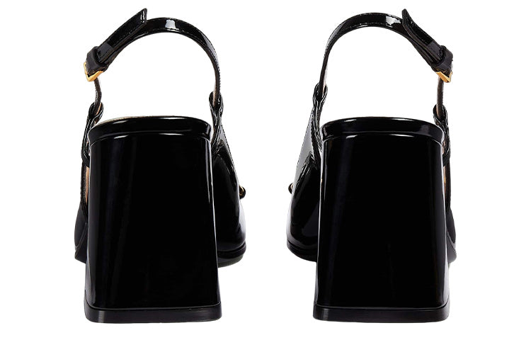 (WMNS) Gucci Mid-heel Slingback With Horsebit 'Black 643892-BNC00-1000