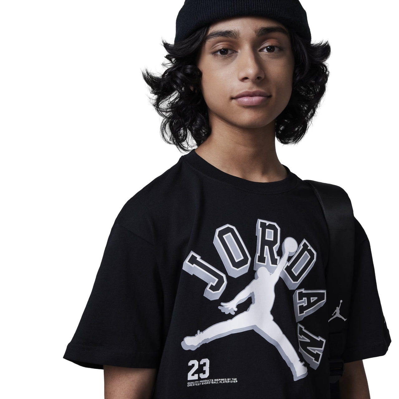 (GS) Air Jordan Varsity Jumpman Graphic T-shirt 'Black' FV2530-011