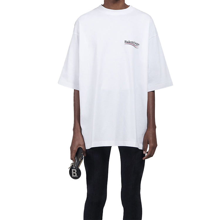 Balenciaga Political Campaign Short Sleeve White 620941TIV529040