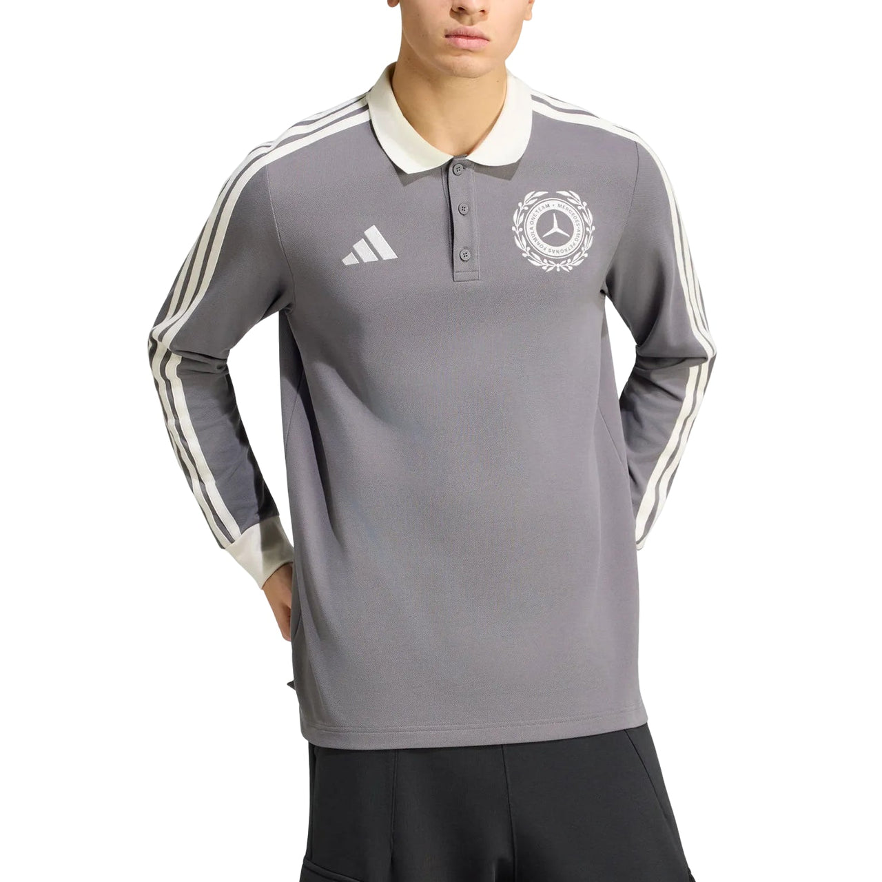 adidas x Mercedes - AMG Petronas Formula 1 Team Silver Arrows Icon Polo Asia Sizing 'Granite' KS2243