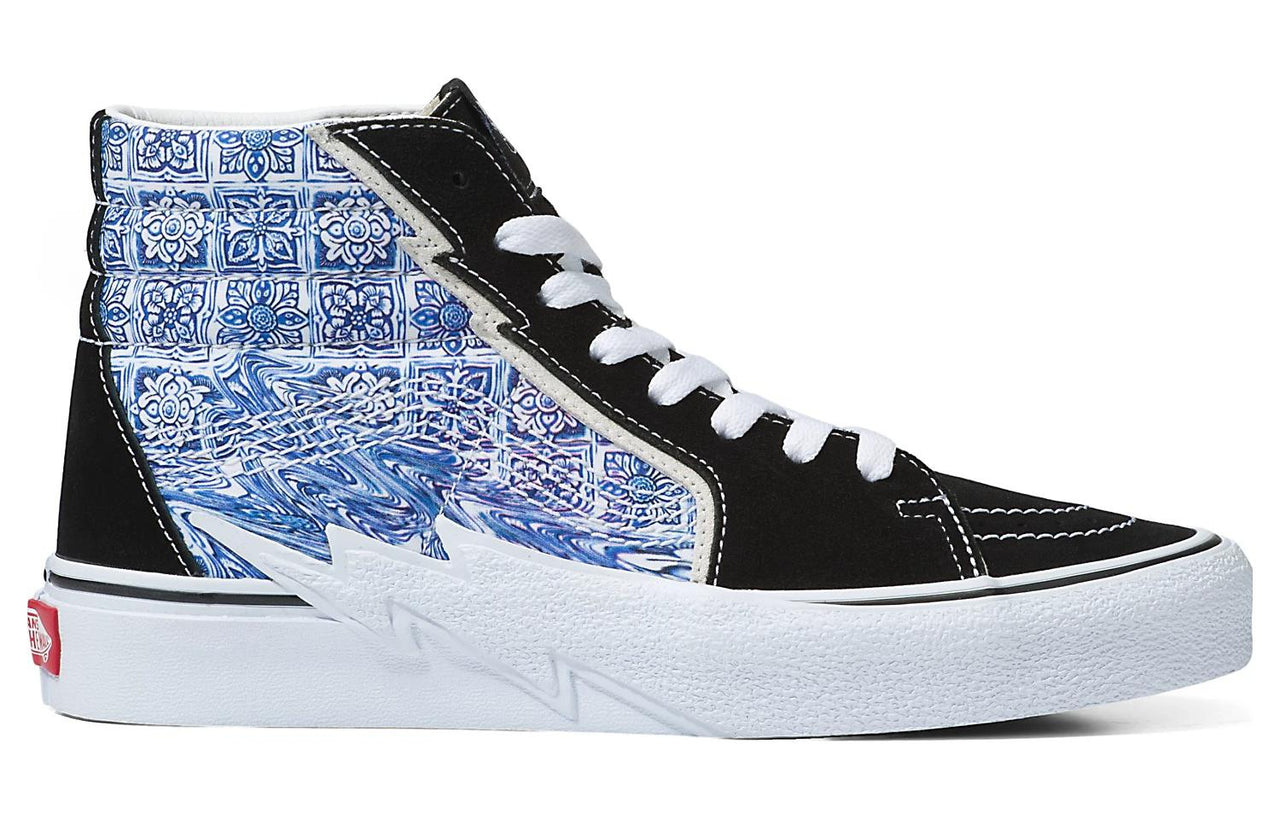 Vans Sk8-Hi Bolt Casual Fashion High Top Shoes 'Liquify Black Blue' VN0A5JIVBLK