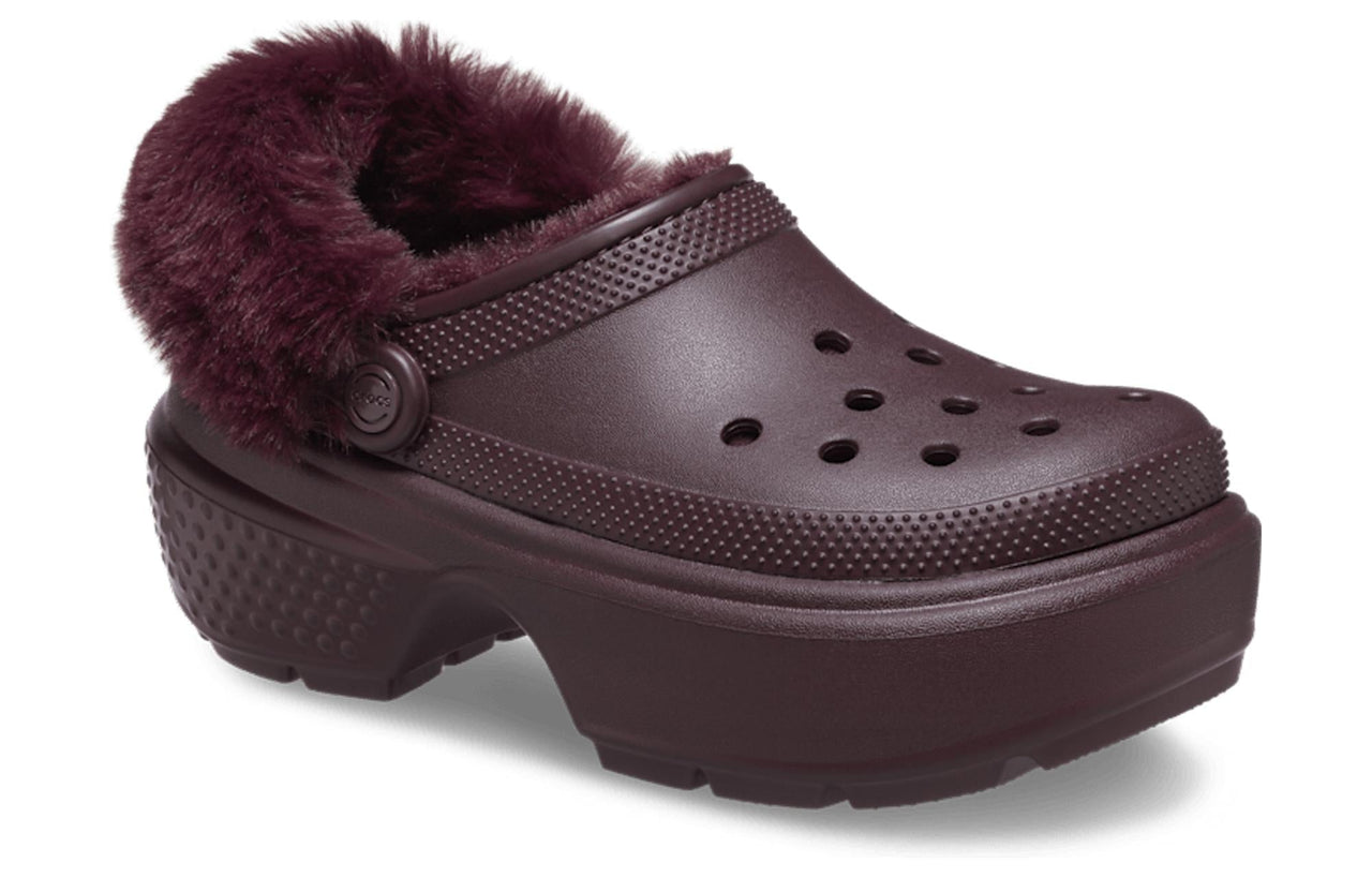 (WMNS) Crocs Stomp Lined Clogs 'Dark Cherry' 208546-6WD