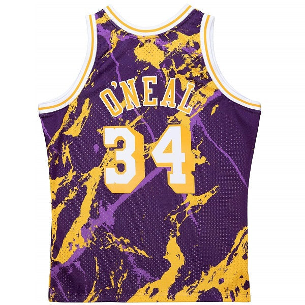 Mitchell & Ness x NBA Los Angeles Lakers Team Marble Swingman Jersey 'Shaquille O'Neal 34' TFSM1278-LAL96SONPTPR