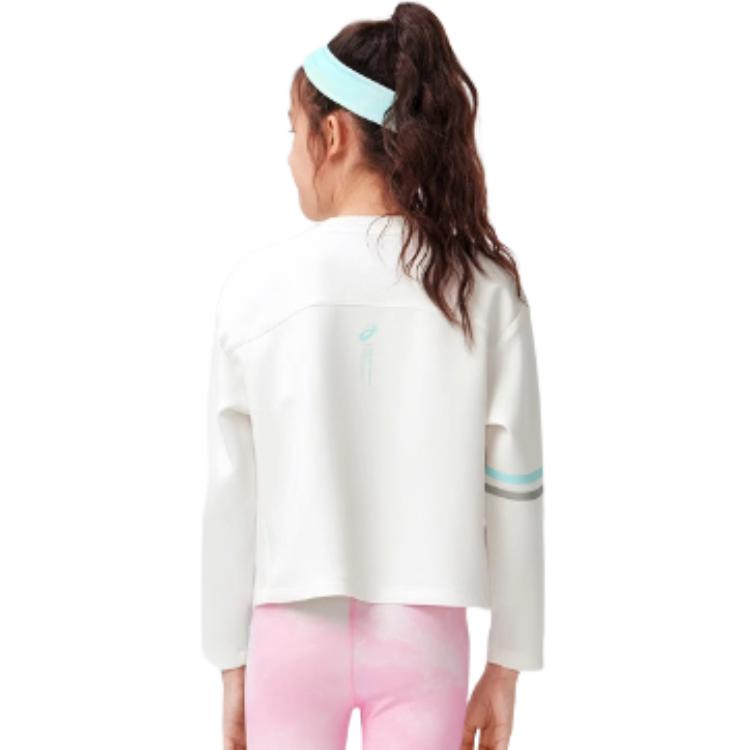 (GS) ASICS Lifestyle Pullover 'White Pink Blue' 331241214046
