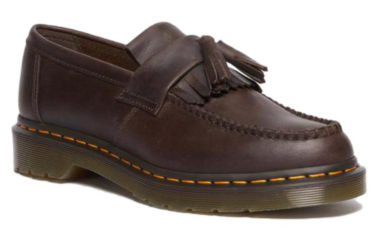 Dr. Martens Adrian Crazy Horse Leather Tassel Loafers 'Dark Brown' 30917201