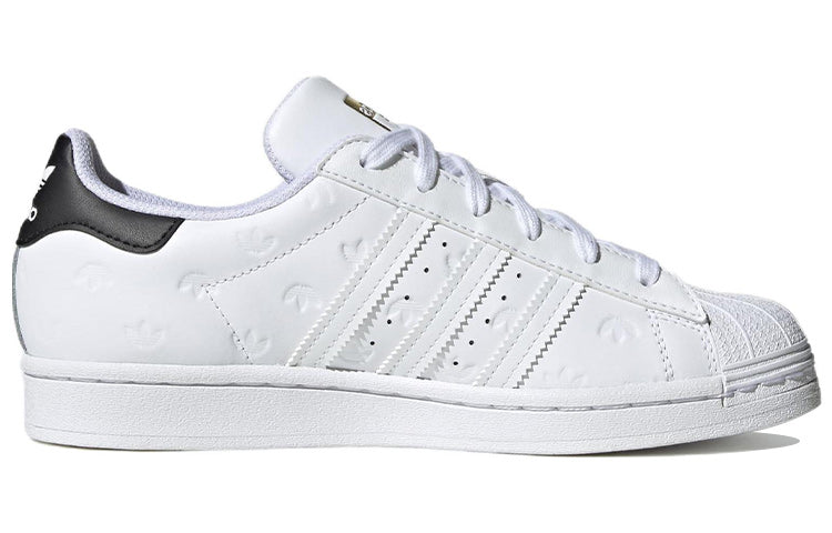 (WMNS) adidas originals Superstar 'Allover Debossed Trefoils White Black' HQ1936