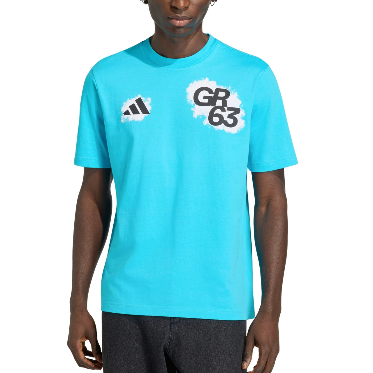 adidas x Mercedes AMG Petronas Formula 1 Team Name & Number T-Shirt Asia Sizing 'George Russell' KE7734