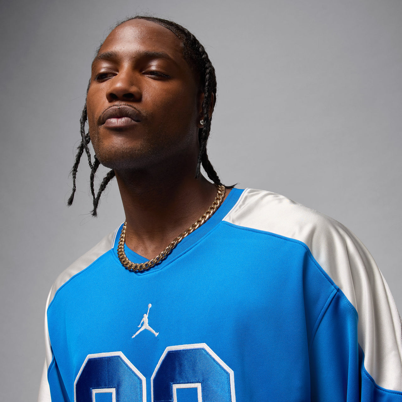 Air Jordan Brooklyn Oversized-Fit Jersey 'Sport Blue Sail' HV0109-459