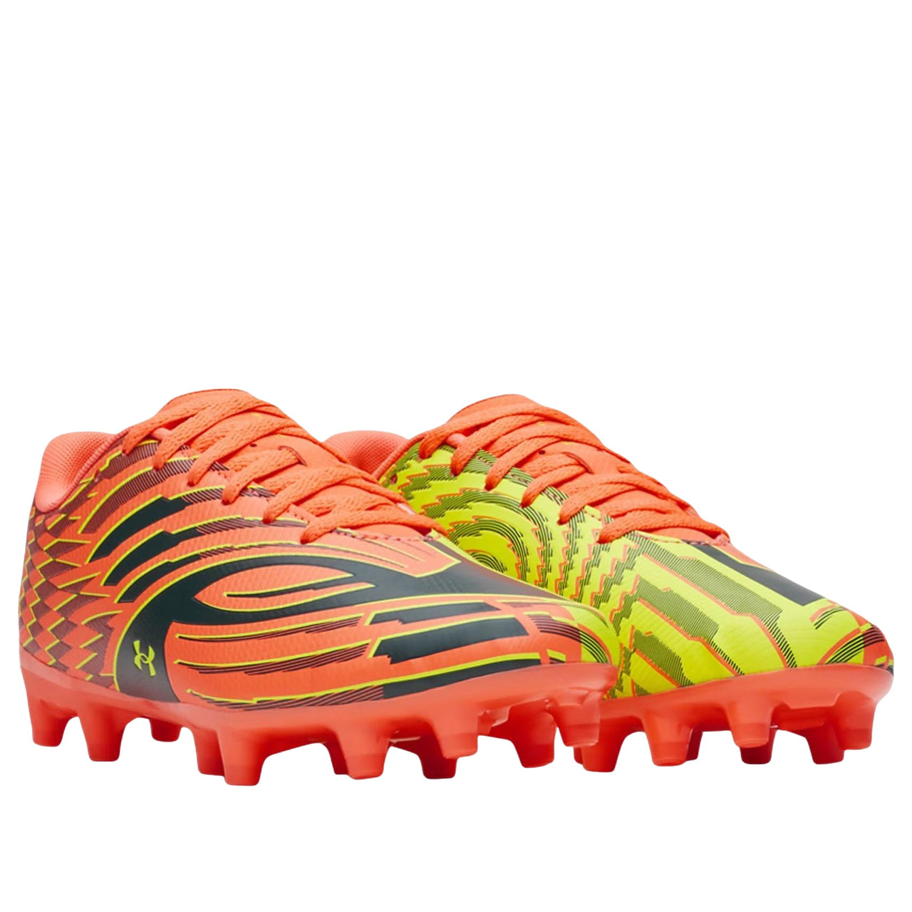(GS) Under Armour Shadow Select 4 FG Jr. 'Electric Tangerine Arden Green High Vis Yellow' 6006236-824