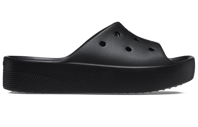 (WMNS) Crocs Platform Slide Crocs 'Black' 208180-001