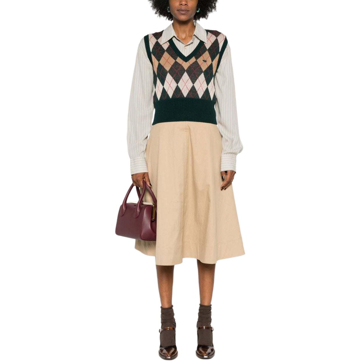 PRADA Checked Knitted Vest