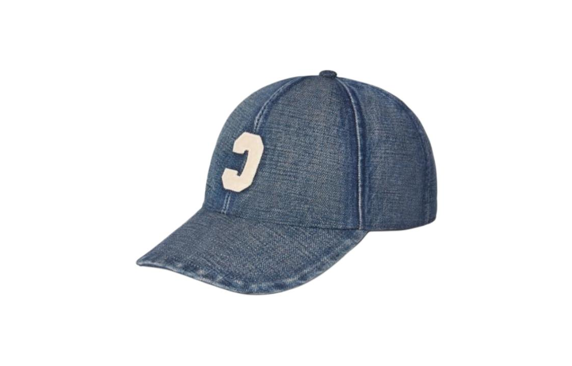 CELINE Cotton Baseball Caps Unisex Blue