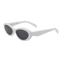 PRADA Plate Frame Cat Eye Sunglasses Unisex White
