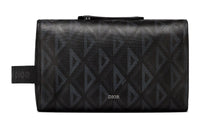 DIOR Lingot Canvas With Leather Toiletry Bag Men's Black