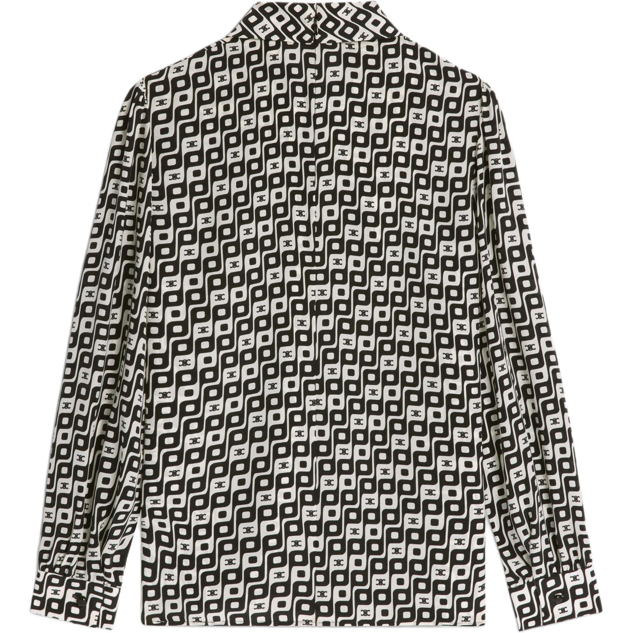 CELINE Lavaliere Blouse With Bow In Silk
