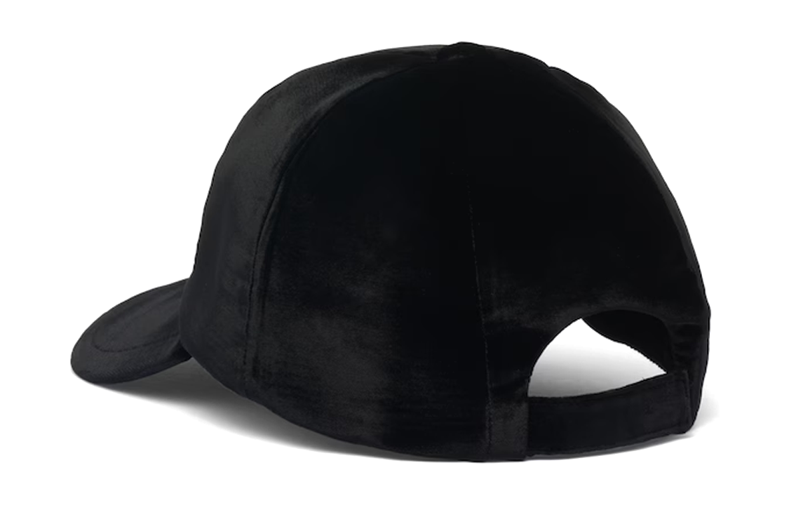 PRADA Logo Plaque Velvet Cap