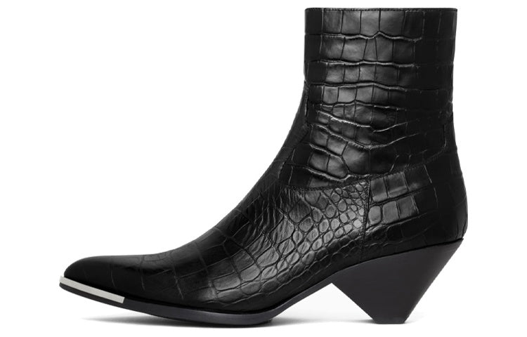 CELINE Conique Ankle Boots Men's Black