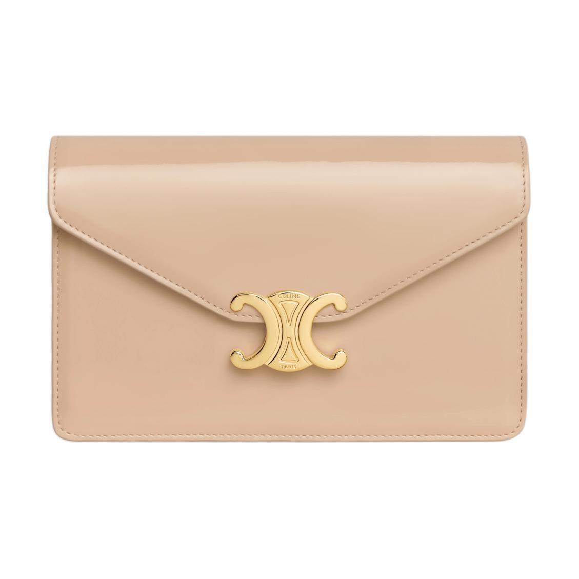 CELINE Calfskin Wallet Women's Oat Beige