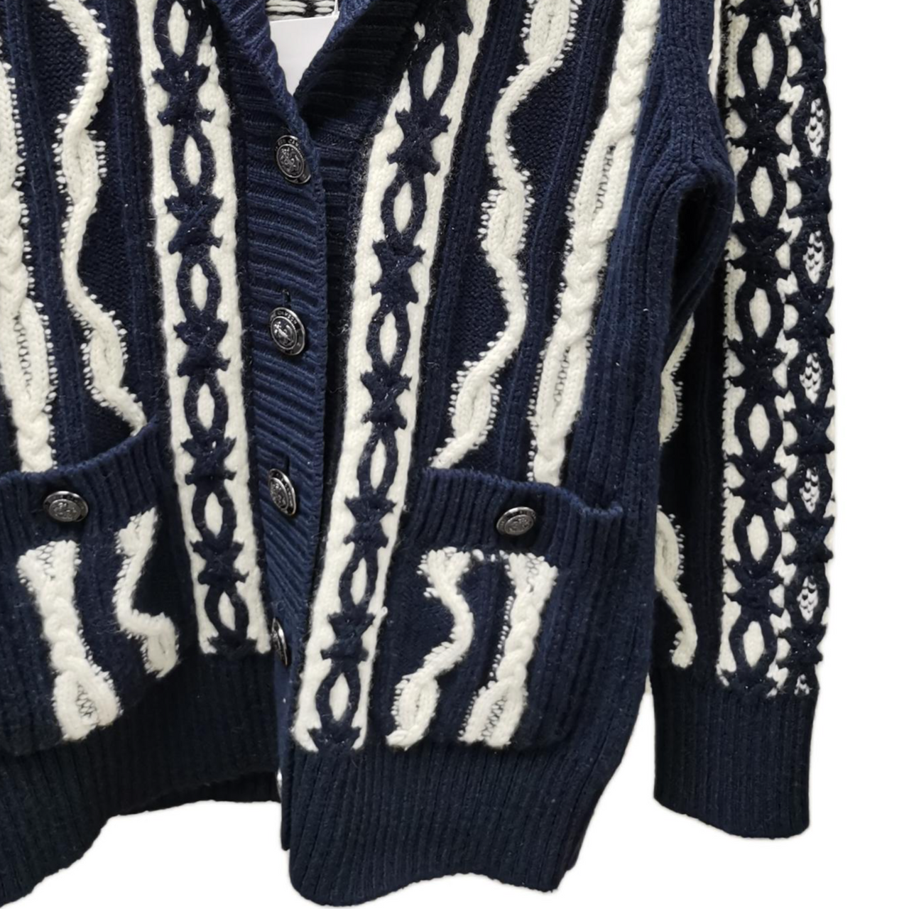 CHANEL 1986 1988 Cable Knit Cardigan